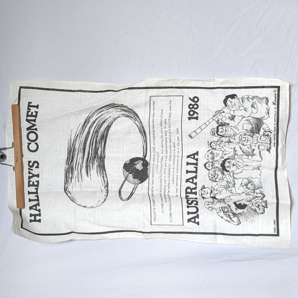Haley's Comet tea towel 100 percent linen